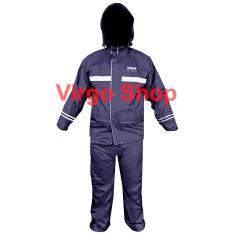 AXIO Jas Hujan 2 Lapis Tabal Europe Original Bahan Lembut AX882 - Biru Dongker/Navy