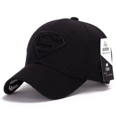 AXY Hot new sun hat male ladies couple Superman baseball cap fashion golf hat(Black) - intl