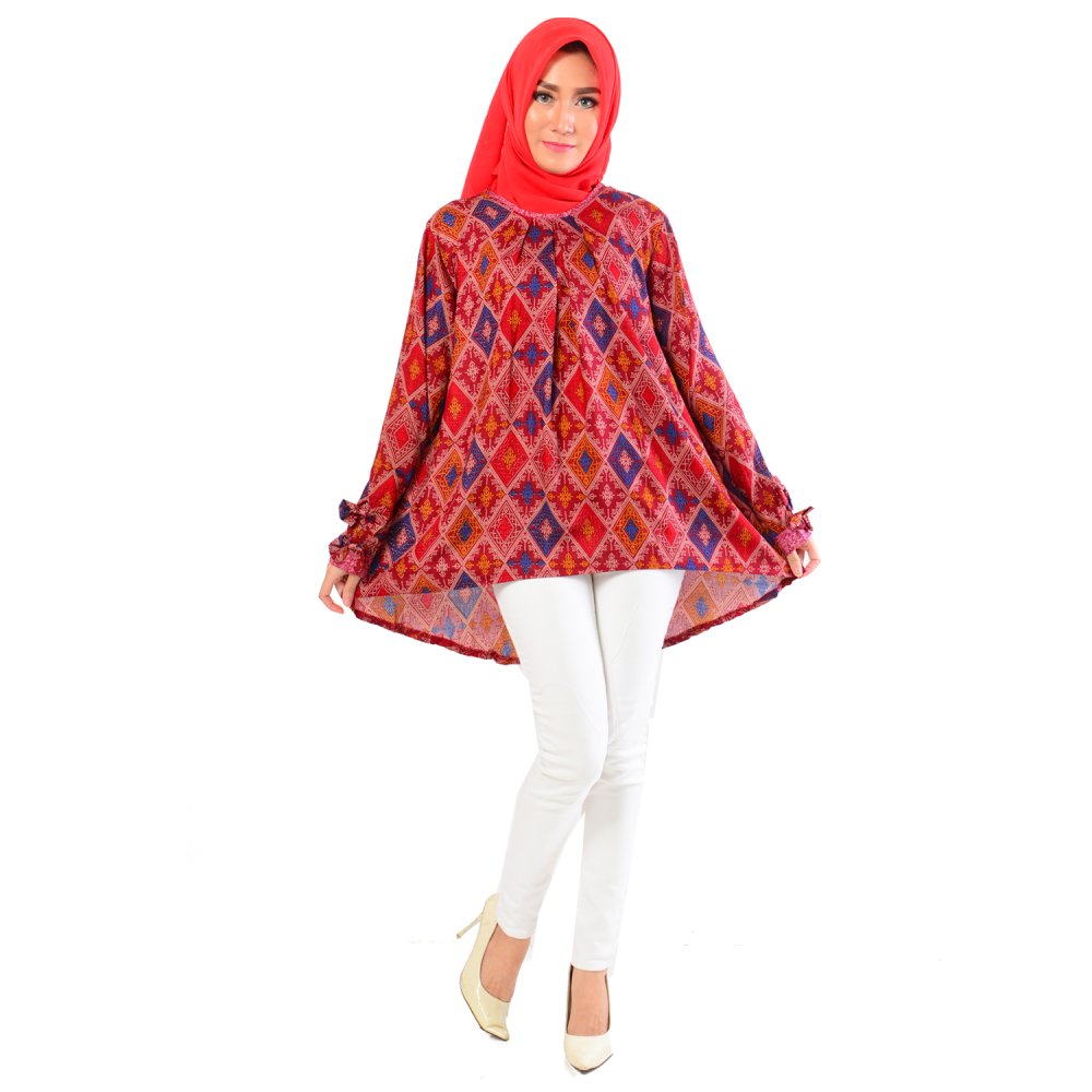 Ayako Fashion Blouse Lydia Batik Grafis 279 - (Merah)