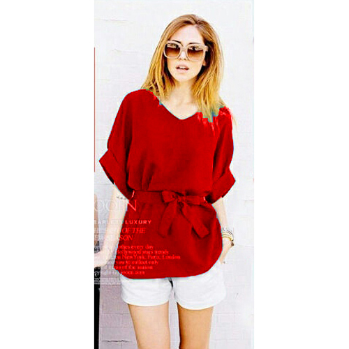 Ayako Fashion Blouse Yorike - YU (Merah)