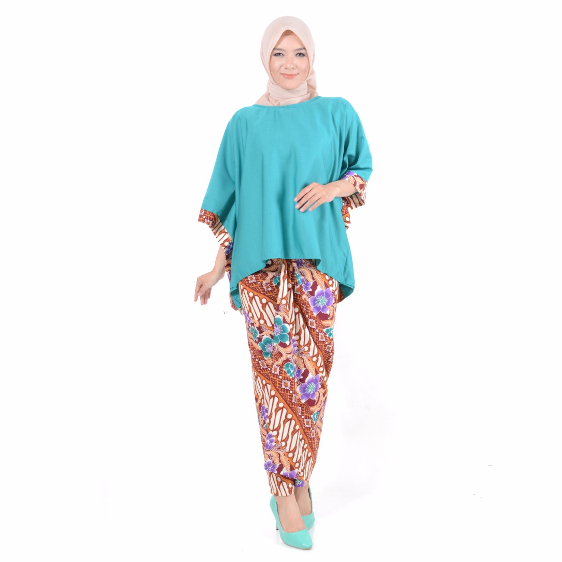 Ayako Fashion Gamis Baju Kurung / Baju batik / Batik Wanita / Batik Muslim Indriyana - (4 Warna)