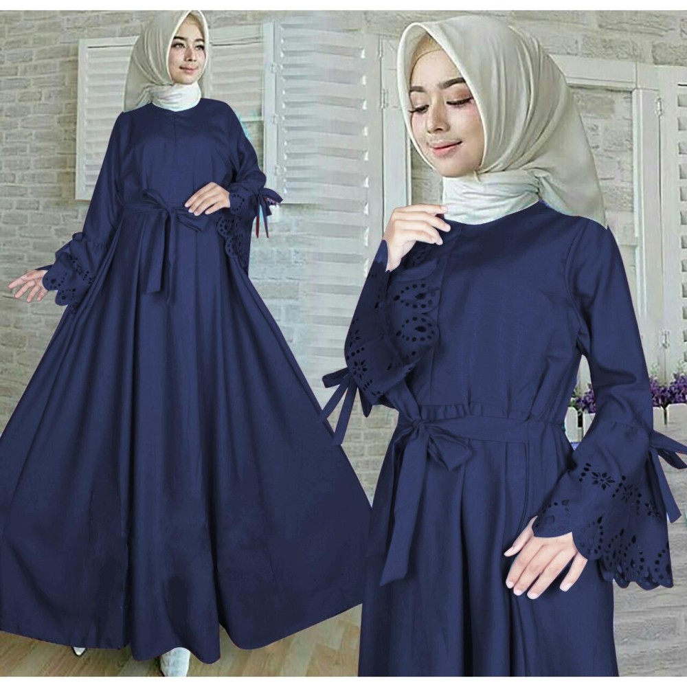 Ayako Fashion Long Sleeve Maxi Kamilla / Lengan Serut / Dress Muslim / Baju Muslim Kamilla / Baju Gamis / Baju Syari (5 Warna)