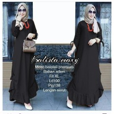 Ayako Fashion Long Sleeve Maxi Lissandra / Lengan Serut / Dress Muslim / Baju Muslim (5 Warna)