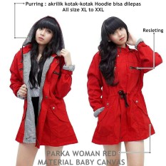 Azkar Jaket Parka Wanita Premium (Merah)