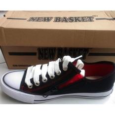 Azljaya-Sepatu Sneakers Kanvas Seragam Sekolah New Basket Hitam Pria-Wanita 37-42