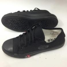 Azljaya - Sepatu Sneakers Sekolah Hitam Junior Full Black (Hitan Polos) 36-40