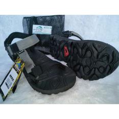 Azzalea Jaya Shop-Sandal Outdoor ELGON Gunung Pria Dan Wanita - Tali Hitam Abu