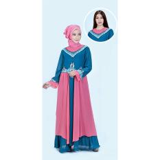 azzura 340-36 pakaian gamis wanita - sifone - cantik dan elegan (green)