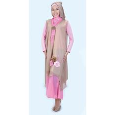 azzura 342-31 pakaian gamis wanita - hicone - cantik dan elegan (mocca)