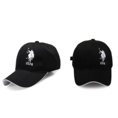 b0d0 panas rekreasi kota berkendara penting matahari topi Paulus POLO topi topi baseball laki-laki golf topi (hitam putih)-Intl