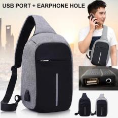 BA170 Sling Bag Tas Anti Maling + USB Port + Earphone Jack Port