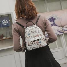 Babosarang Tas Ransel Selempang Backpack Cewek Wanita Korea Multfungsi Kecil Motif Kartun Unik