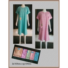 Baby doll daster lengan pendek xl, dress ibu hamil menyusui kancing depan cantik murah,