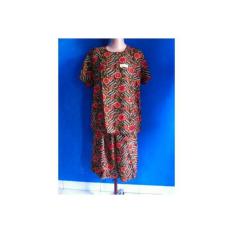 Baby Doll/Setelan Rok Celana Batik Kencana Ungu/Baju Tidur/Pendek KUB