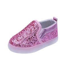 Baby Fashion Sneakers LED Luminous Anak Balita Kasual Sepatu Lampu Penuh Warna-Intl