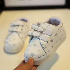 Baby Fashion Sneakers LED Luminous Anak Balita Kasual Warna-warni Lampu Sepatu