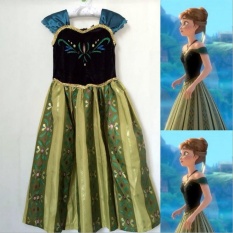 Baby Girls Beku Slim Gaun Gadis Putri Gaun Rok Mesh Pencetakan Musim Panas-Intl