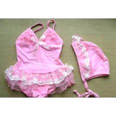 Baby Talk Swimsuit & Hat / Baju Renang Anak Perempuan Baju Anak Baju Berenang Dress Renang Setelan Baju Renang Baju Parasit Renang Baju Olahraga Renang Baju Lucu Baju Renang Murah Baju Renang Bayi Baju Renang Newborn Baju Renang Motif - Pink Tutu