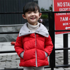 Baby Winter Berlapis Kapas Girls Mantel Musim Dingin Jaket Anak Tebal Hangat (Merah)-Intl