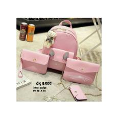 backpack Catty Leather / Tas Ransel Kucing Pouch / Tas Sekolah / Tas
