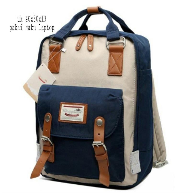 Backpack Korean Style Dough Combination 2 Colors / Tas Ransel Wanita Korean Style 