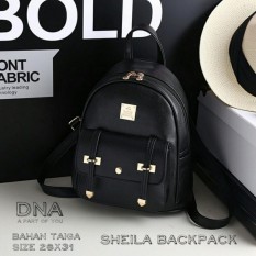 Backpack Korean Style Sheila / Tas Ransel Wanita Korean Style - Black