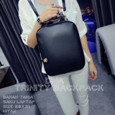 Backpack Korean Style Trinity / Tas Ransel Wanita Korean Style - Black