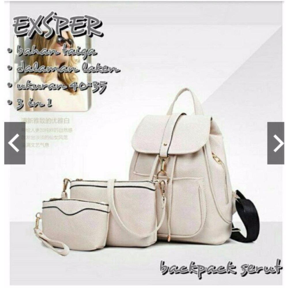 Mini Ransel Lucu Tas Ransel Sling Bag Tas Slempang Backpack ransel kulit 3in1 .