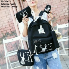 backpack/tas ransel/tas punggung/travel bag 4 in 1 TANPA BONEKA (rusa)