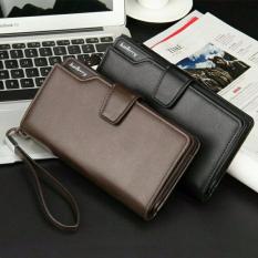 Baellerry Dompet Fashion Import PU leather premium long wallet with zipper - Coklat