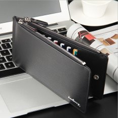 Baellerry Lama Bisnis Kulit Dompet Kartu Kredit Merek Ternama Dompet Kapasitas Besar Dompet Fashion Pria Casing Pria Uomo Telepon (coklat)