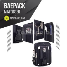 Tas Selempang Baepack Tas Pinggang Pria Army Tactical Molle Salur Waist Small Bag Military - Black Tas Messenger Tas Slempang Crossbody Man Shoulder Bag Chest Bag Cowok Anti Maling Canvas Kanvas Import Xiaomi Polo Decathlon Quechua Palazzo Promo Termurah