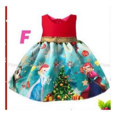Baju Anak Import Dress Anak Perempuan / Dress Natal Anak Frozen Xmas