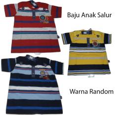 Baju Anak Laki-Laki Model Polo Setelan Kerah Salur Bintang - Corak Random ( untuk anak dari 9 bulan sampai 2,5 tahun )