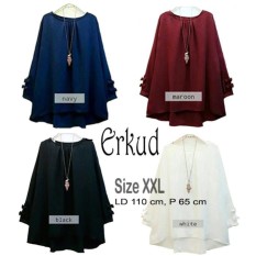 Baju Atasan Erkud Tunik Baju Muslim Blus Muslim FASHION WANITA TERLARIS
