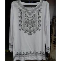 Baju koko sembahyang motif bali bunga warna