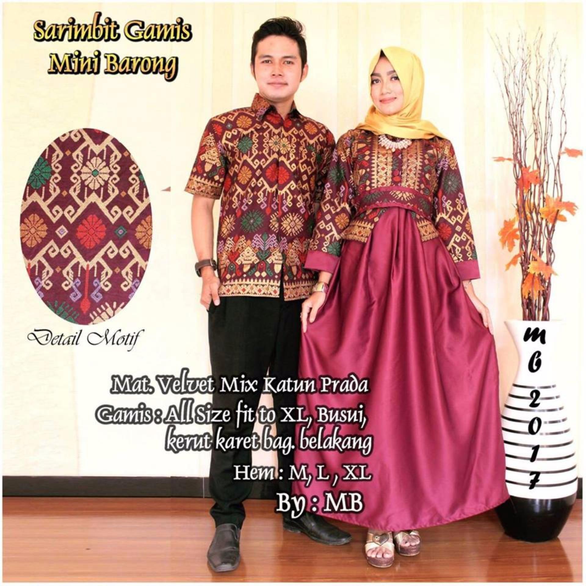 Batik Couple / Baju Batik Sarimbit Gamis Mini Barong