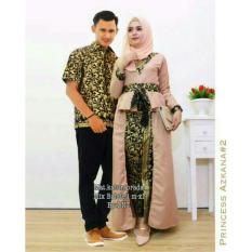 Batik Couple / Baju Batik Sarimbit Princess Azkana - LATTE