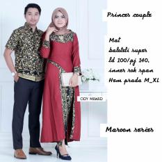 Batik Couple / Baju Batik Sarimbit Princess Couple - MAROON