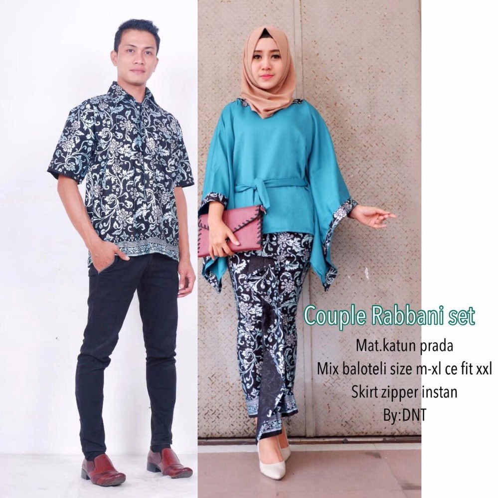 Batik Couple / Batik Sarimbit Robbani Set Couple - TOSKA