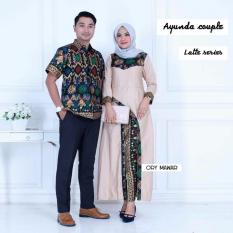 Baju Batik Couple - Batik Sarimbit - Batik Kondangan - Kebaya batik Modern - Baju Gamis Wanita Terbaru - Batik Couple Ayunda Couple - LATTE