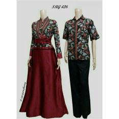 Baju Batik Couple Gamis Velvet SRG 426 Exclusive Batik