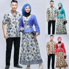 Baju Batik Couple Pria Dan Wanita - Almia Daun Series