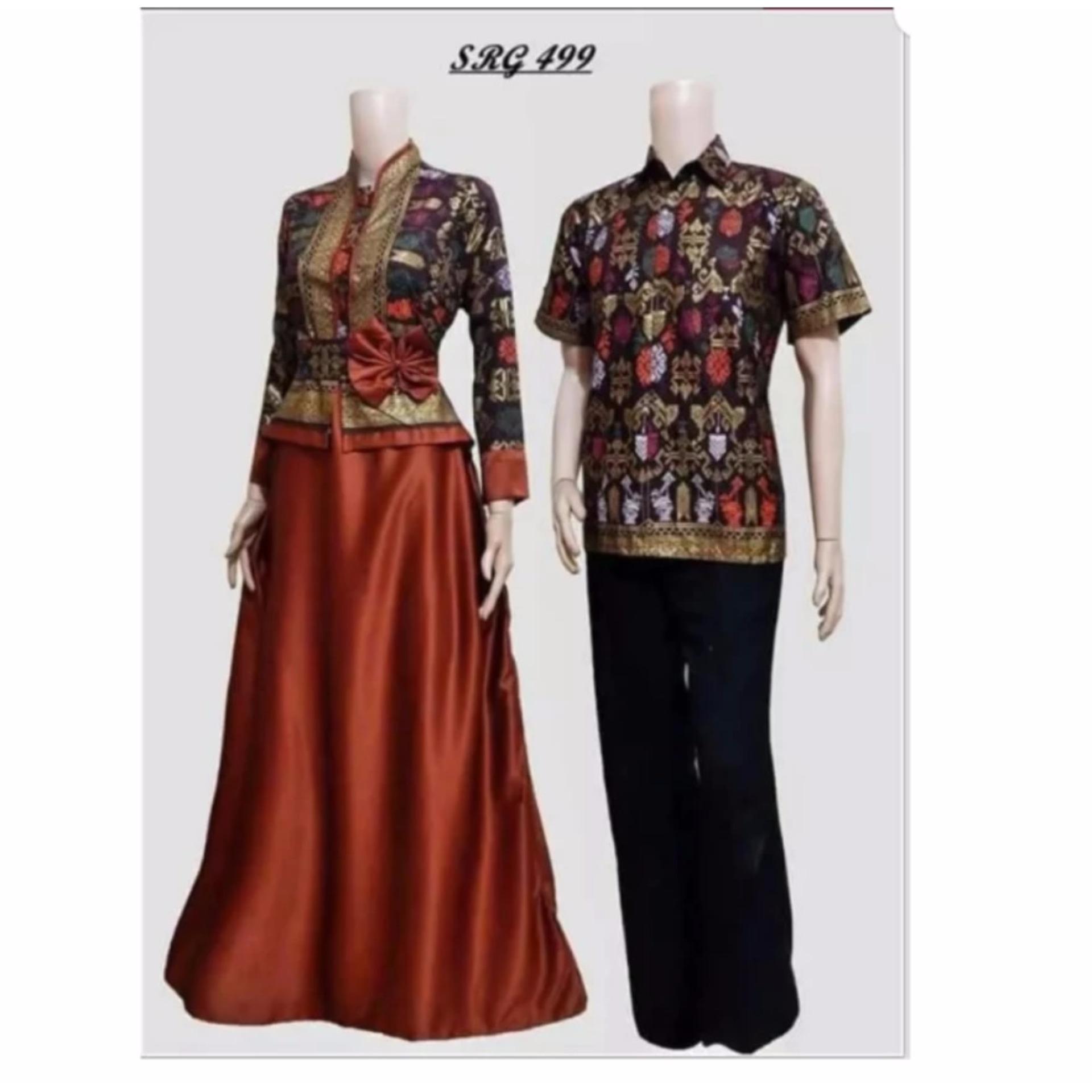 BAJU BATIK COUPLE SARIMBIT GAMIS SRG 499 SERAGAM PESTA/HIJAB
