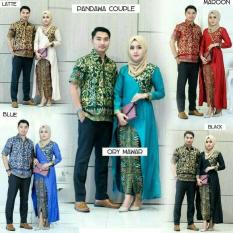 Baju batik couple sarimbit seragam pesta hijab gamis muslim long dress