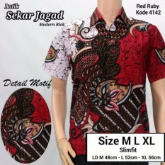 Baju Batik Kantor Baju Batik Kerja Atasan Batik Pakaian Pria Kemeja JAGAD