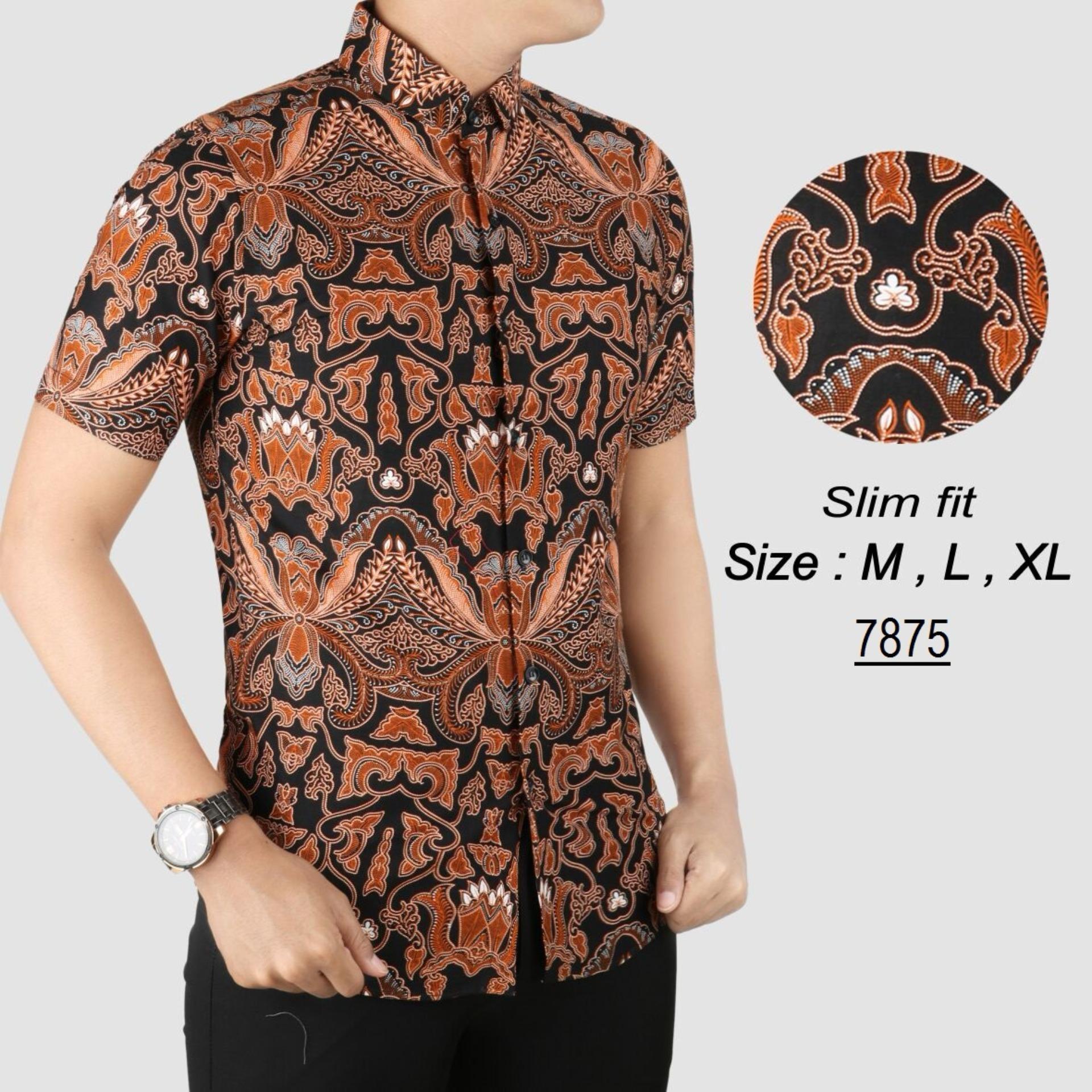 Baju Batik Modern Kemeja Pria Slim fit 7875