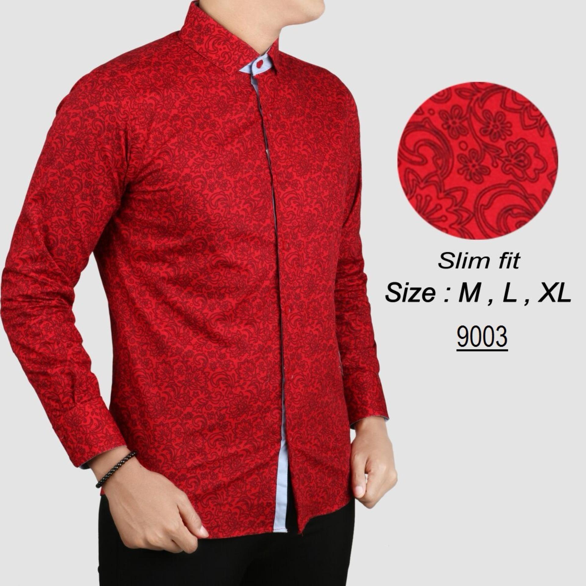 Baju Batik Modern Kemeja Pria Slim fit 9003