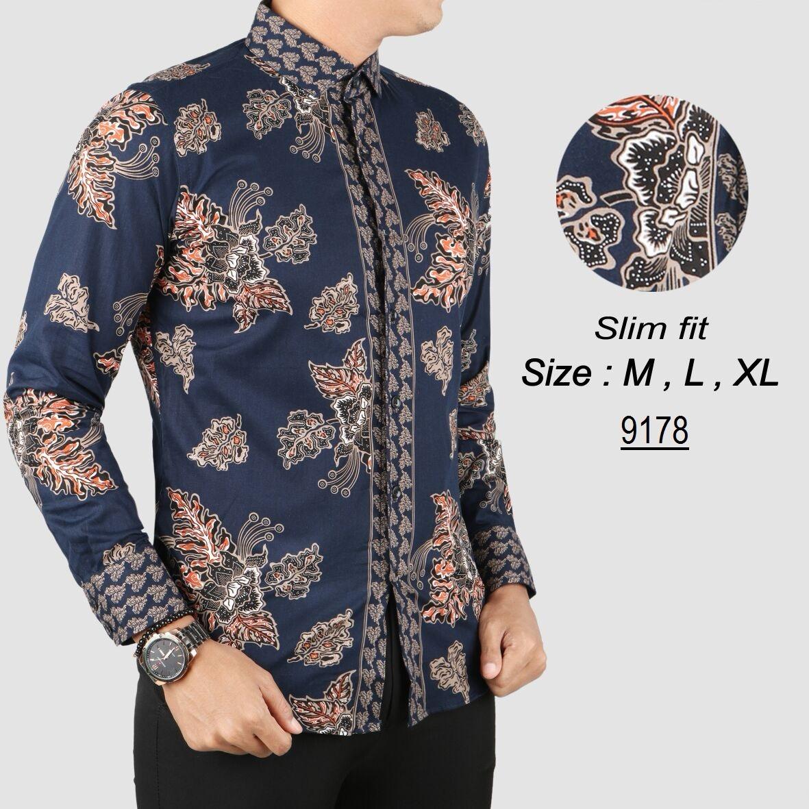 Baju Batik Modern Kemeja Pria Slim fit 9178