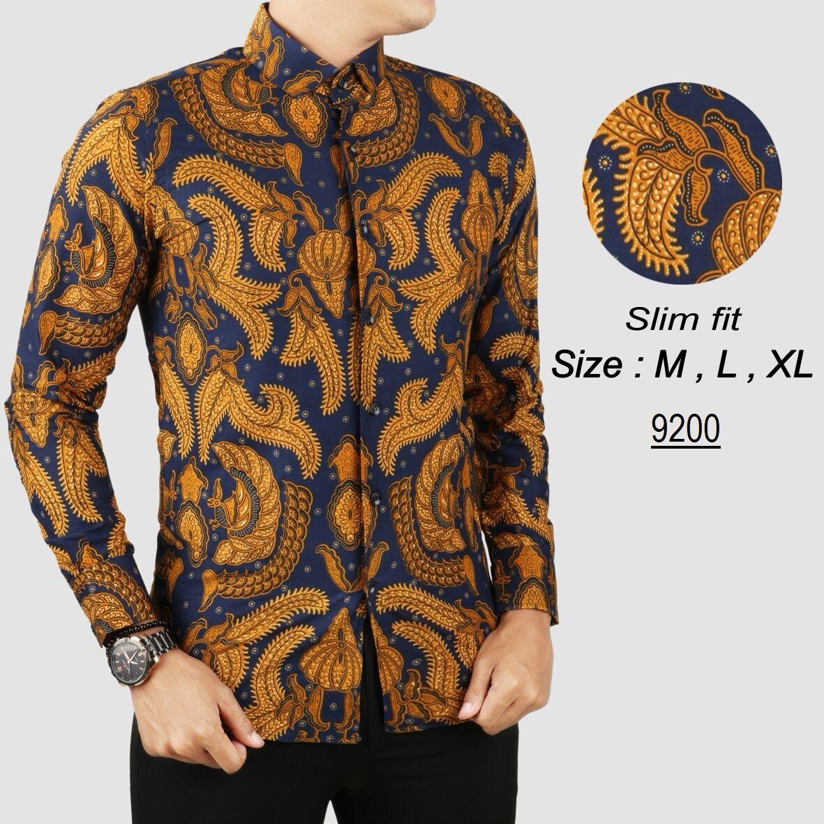 Baju Batik Modern Kemeja Pria Slim fit 9200